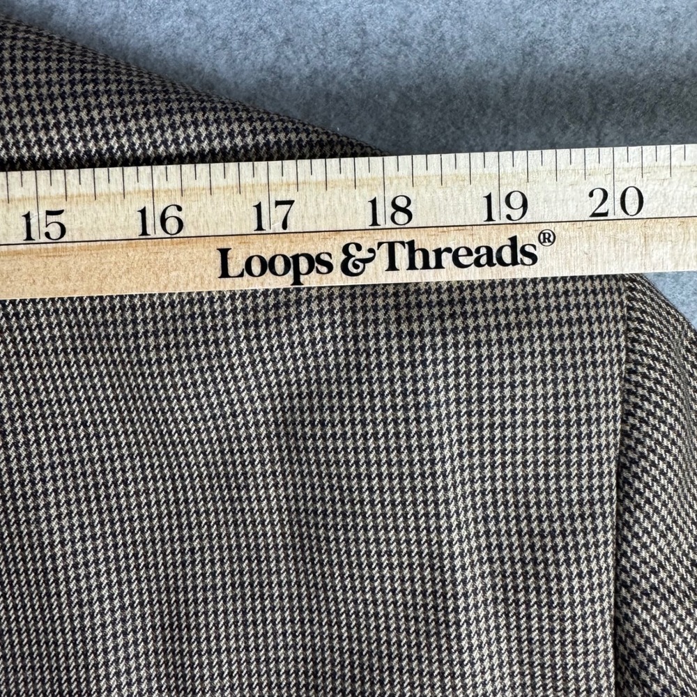 Jos. A. Bank Sportcoat Mens 44R Brown Tan Check Excellent Wool 2-Button Gordon - Picture 7 of 11